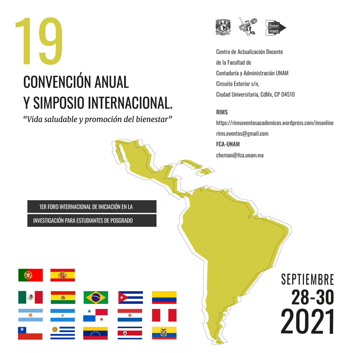 XIX Convención Anual y Simposio Internacional de la Red Iberoamericana de Mercadotecnia en Salud “Vida saludable y promoción del bienestar”